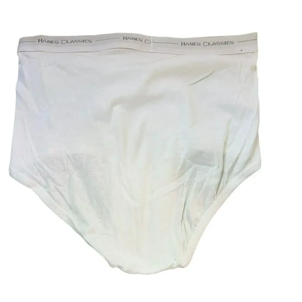Vintage 90s Hanes Classics Mens Briefs Tighty Whities Underwear Size 40